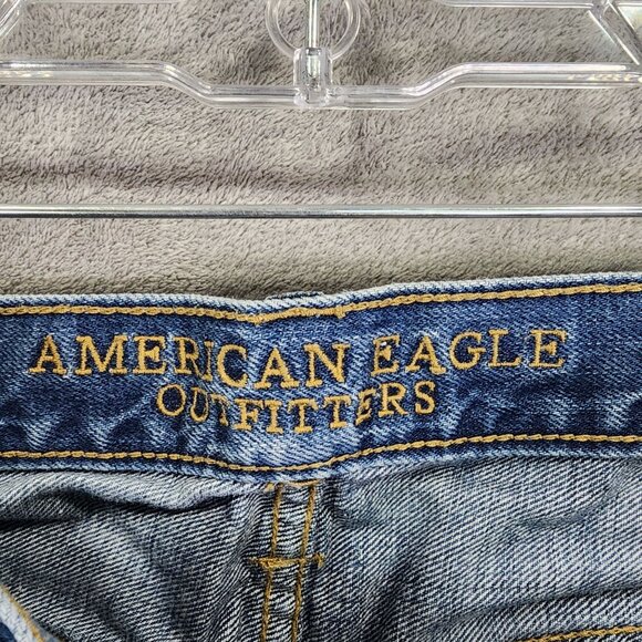 Mens American Eagle Outfitters Slim Straight Blue Denim Jeans Size 31X32 - Picture 3 of 11